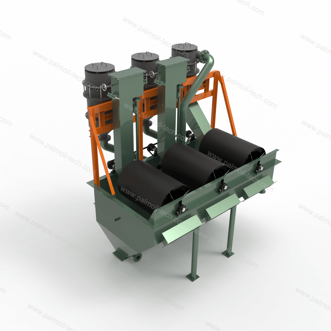 Palm kernel&shell separate hydraulic system